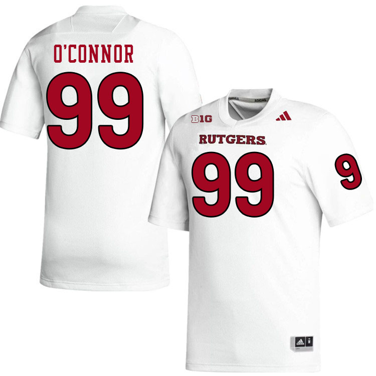 Men #99 Michael O'Connor Rutgers Scarlet Knights 2024 College Football Jerseys Stitched-White